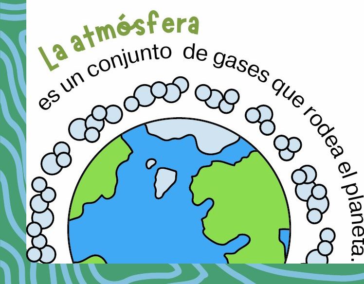 La Tierra rodeada por moléculas de gas